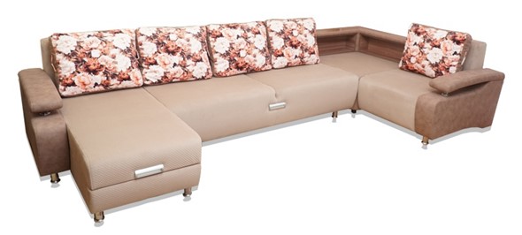 П-образный диван Престиж-15 люкс с полкой в Самаре - изображение