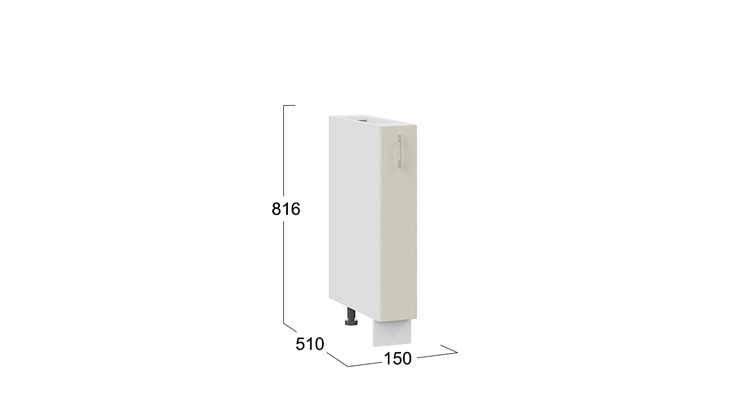 Бутылочница кухонная с выдвижной корзиной Габриэлла 1Н15К (Белый/Крем) в Самаре - изображение 2