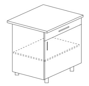 Кухонный шкаф однодверный с ящиком Некст МДФ Б9 МДФ премиум, глянец, металик в Самаре