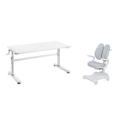 Комплект парта + кресло Imparare Grey + Estate Grey + чехол для кресла в подарок в Самаре - изображение