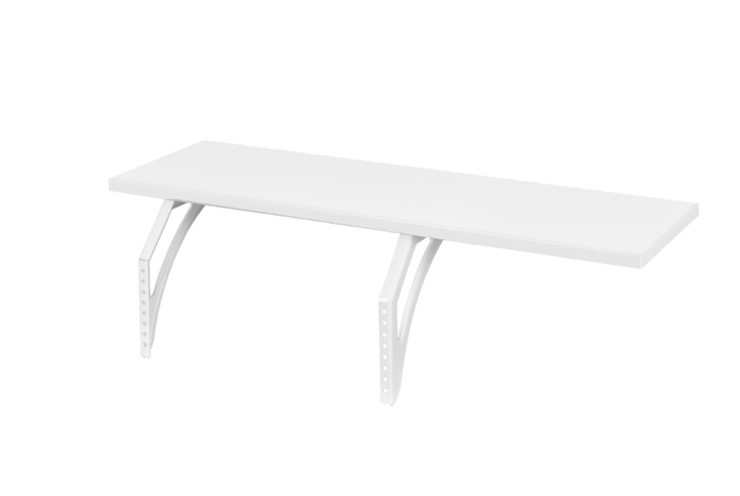 Растущий стол 1/75-40 (СУТ.25) + Polka_z 1/600 (2 шт.) + Polka_b 1/550 белый/белый/Серый в Тольятти - изображение 1