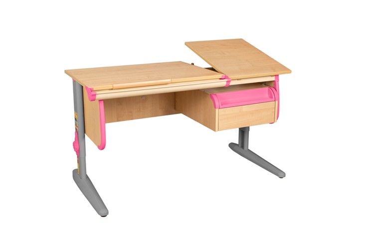 Детский стол-трансформер 1/75-40 (СУТ.25) + Tumba 1 Бежевый/Розовый/Ниагара в Самаре - изображение 2