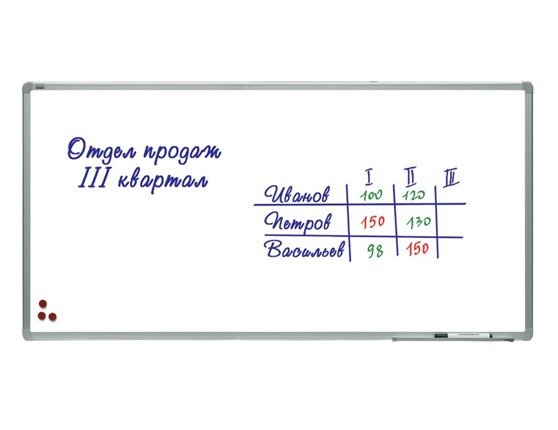 Доска магнитно-маркерная 2х3, TSA1224, 120х240 см, алюминиевая рамка, лаковое покрытие в Тольятти - изображение