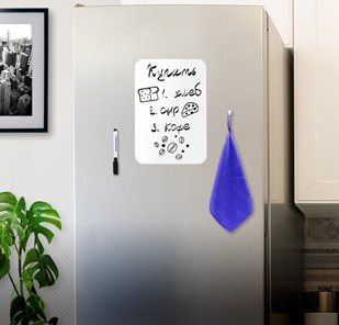 Доска магнитная на холодильник BRAUBERG, 30х21 см с маркером, магнитом и салфеткой в Тольятти - предосмотр 2